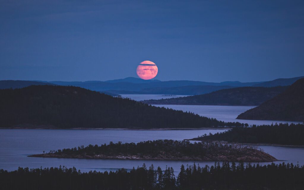 Månfotografering från Ögeltjärnsberget