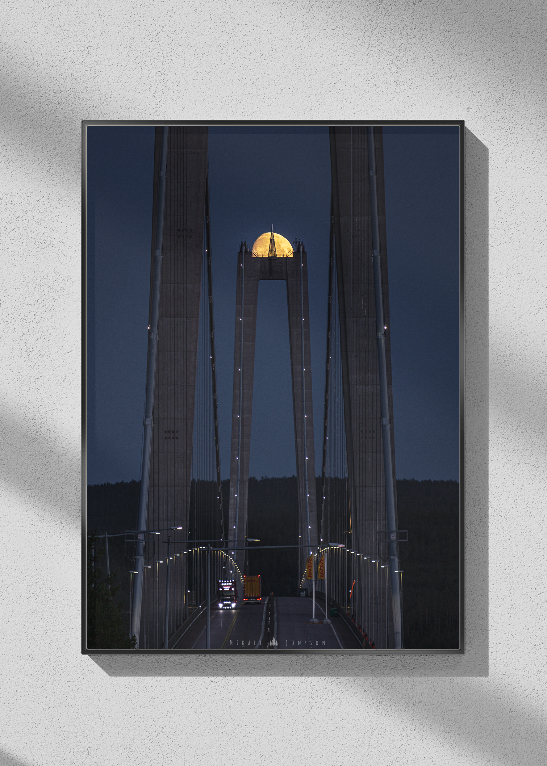 Måne över Högakustenbron - Bild 4