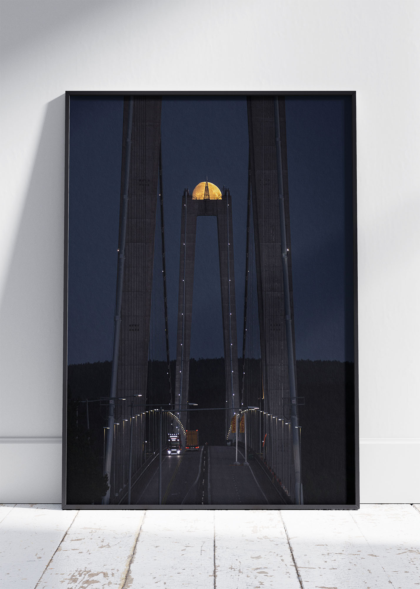 Måne över Högakustenbron - Bild 4