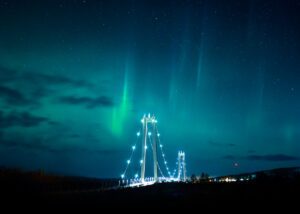 Norrsken över Högakustenbron