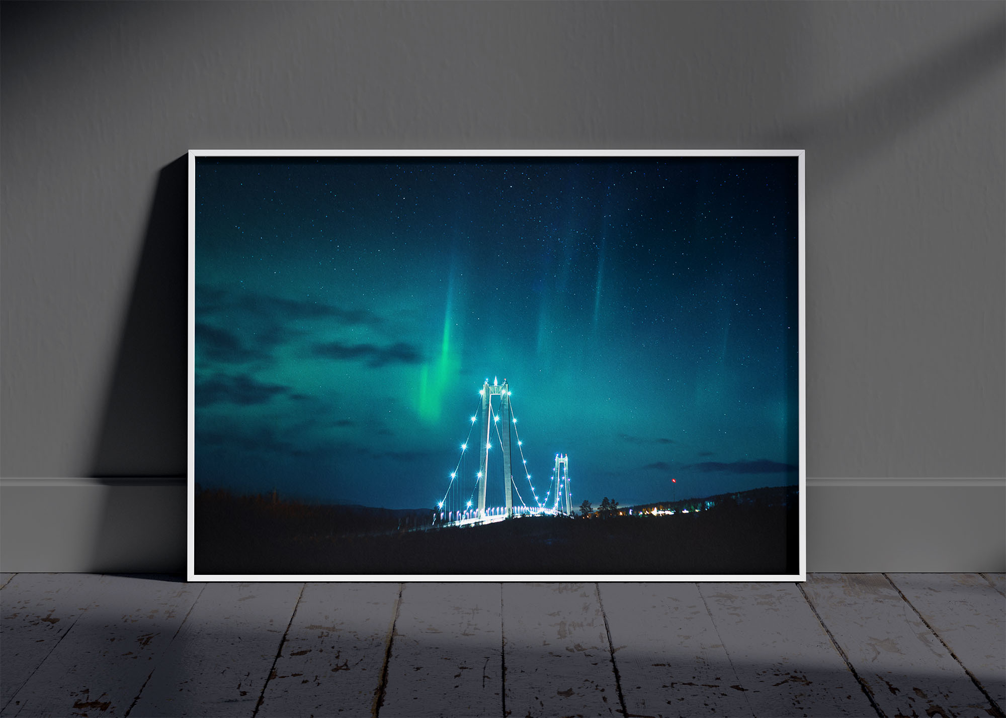 Norrsken över Högakustenbron